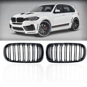 Решетки радиатора цвет черный глянец для BMW F15 X5 X5M X6 F16 2014-2017  